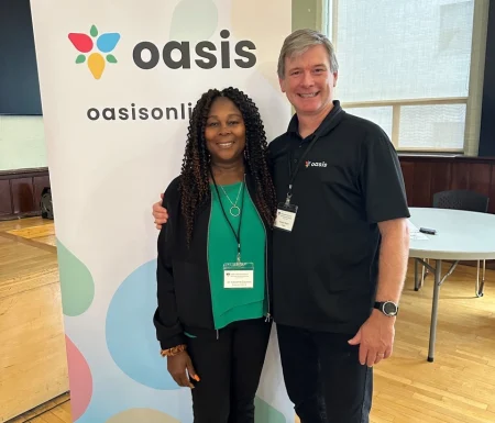 Claudine and OASIS CEO Robert Walsh 